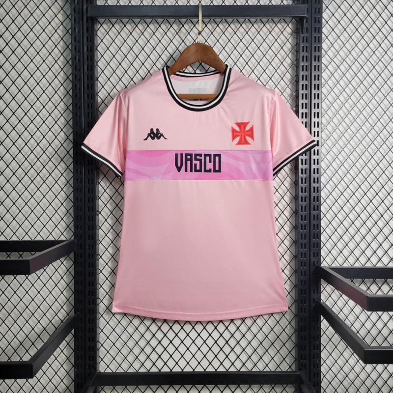 Camisa Feminina Oficial do Vasco 23/24 Baby Look - Outubro Rosa