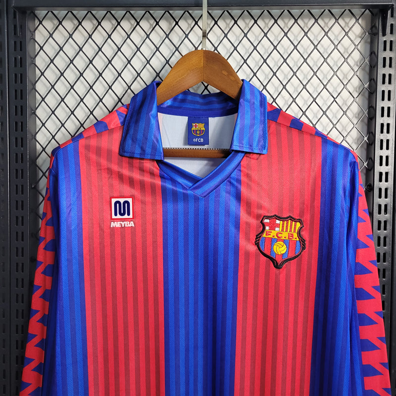 Camisa Retrô do Barcelona 1992 - Manga Longa