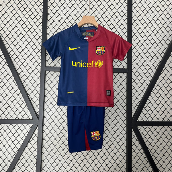 Conjunto Retrô Infantil Oficial do Barcelona 2008/2009 - Kids