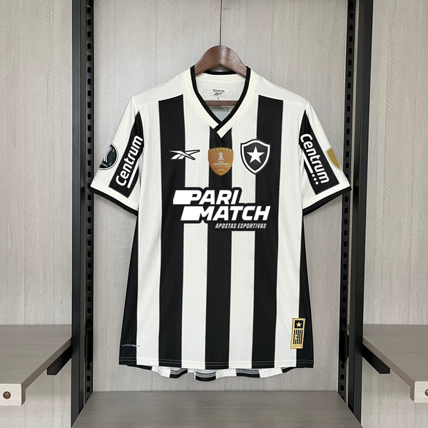 Camisa Oficial do Botafogo 24/25 Completa com Patrocínios - Campeão da Libertadores