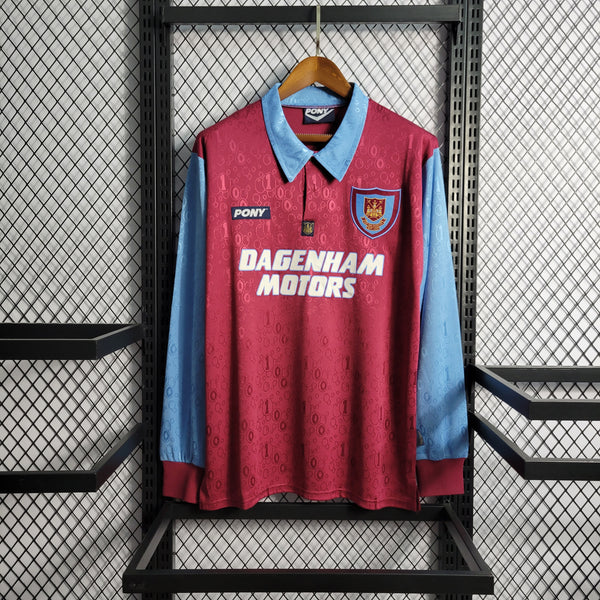 Camisa Retrô do West Ham 1995/1997 - Manga Longa