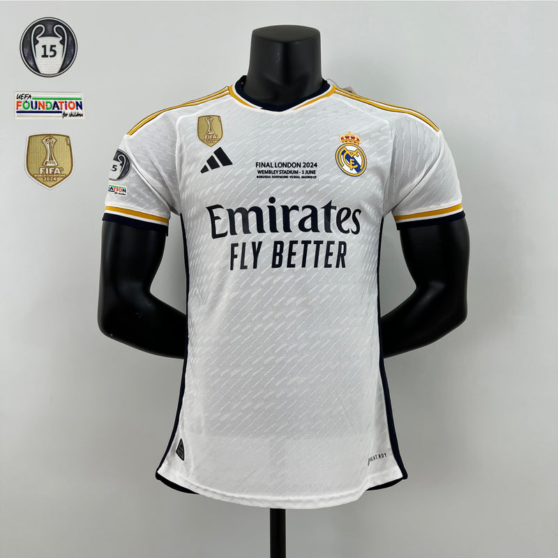 Camisa Oficial do Real Madrid 23/24 Versão Jogador - Campeão da Champions League