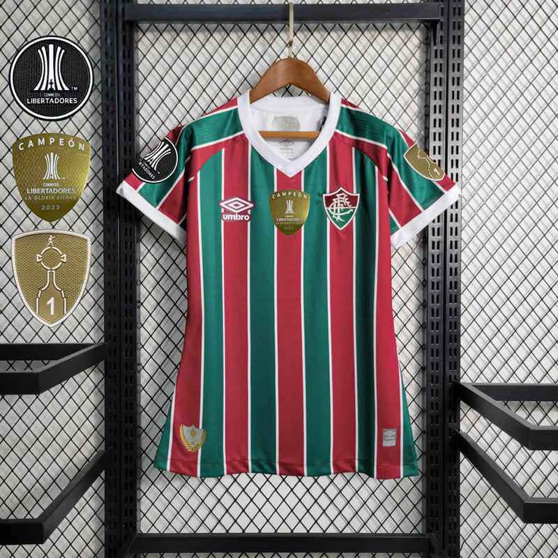 Camisa Feminina Oficial do Fluminense 23/24 Baby Look - Libertadores