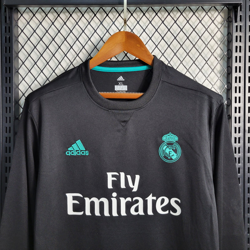 Camisa Retrô do Real Madrid 2017/2018 - Manga Longa