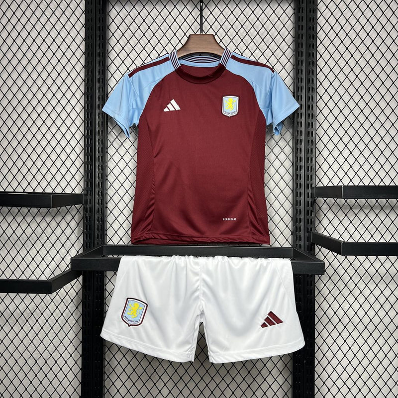 Conjunto Infantil Oficial do Aston Villa 24/25 - Kids