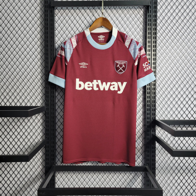 Camisa Oficial do West Ham 22/23 Versão Torcedor