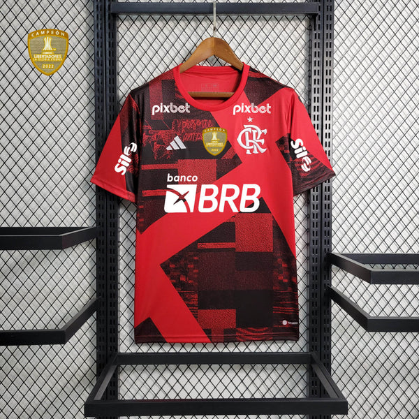 Camisa Oficial do CR Flamengo 23/24 Pré Jogo - Libertadores