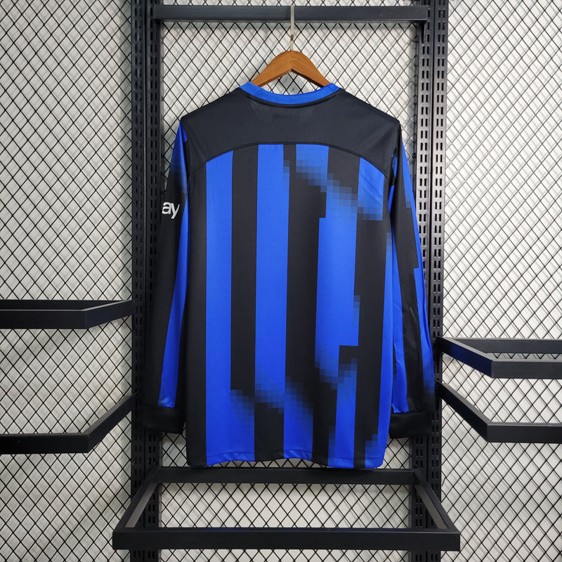 Camisa Oficial da Inter de Milão 23/24 - Manga Longa