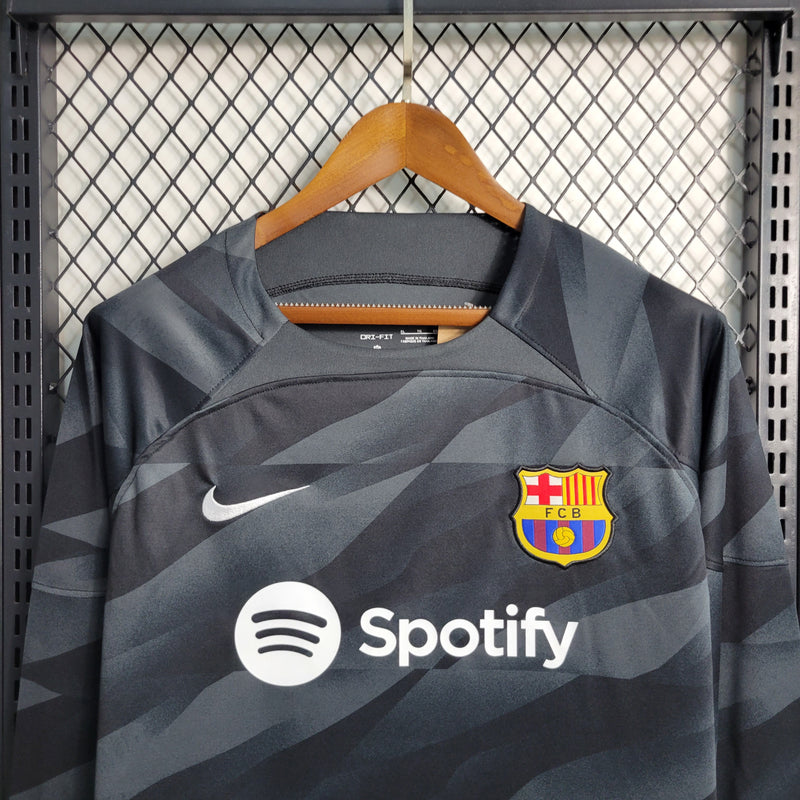 Camisa Oficial do Barcelona 23/24 Manga Longa - Goleiro