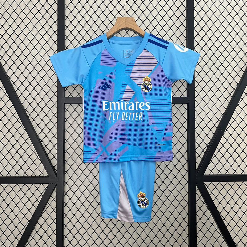 Conjunto Infantil Oficial do Real Madrid 24/25 Goleiro - Kids