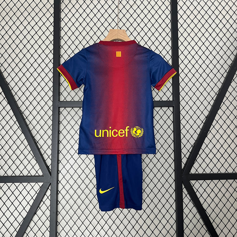 Conjunto Retrô Infantil Oficial do Barcelona 2012/2013 - Kids