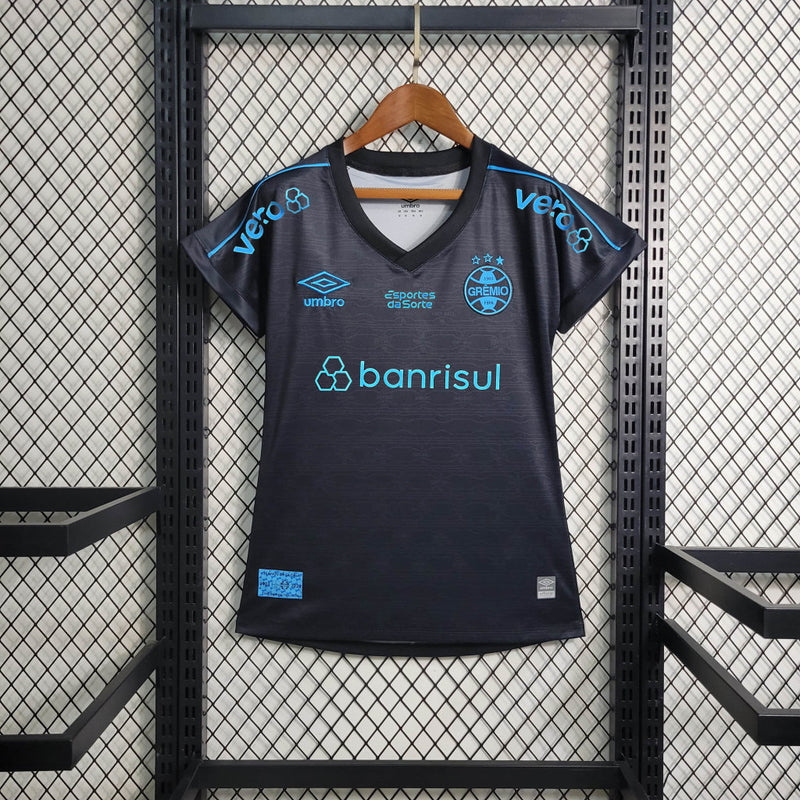 Camisa 3 Feminina Oficial do Grêmio 23/24 - Completa com Patrocínio