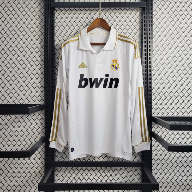 Camisa Retrô do Real Madrid 2011/2012 - Manga Longa