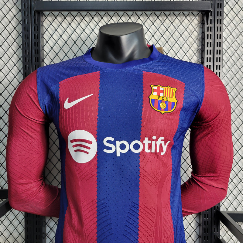 Camisa Oficial do Barcelona 23/24 - Manga Longa