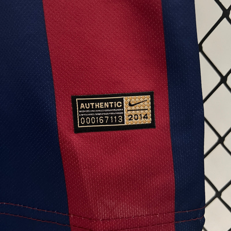 Conjunto Retrô Infantil Oficial do Barcelona 2014/2015 - Kids