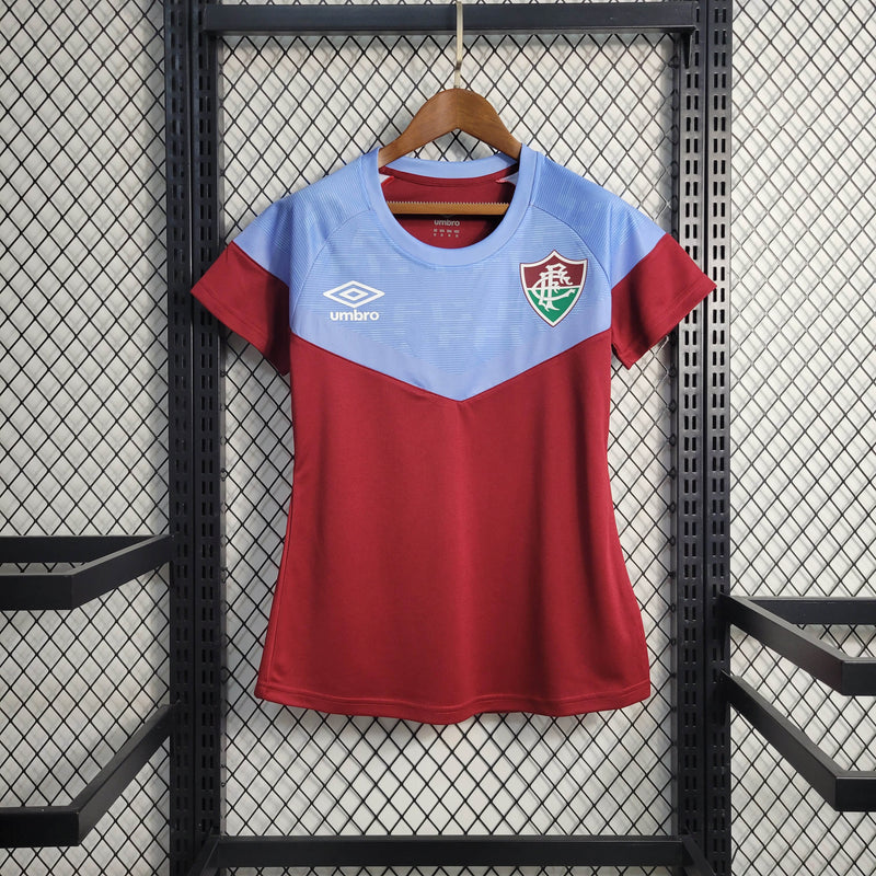 Camisa Feminina Oficial do Fluminense 23/24 Baby Look - Treino