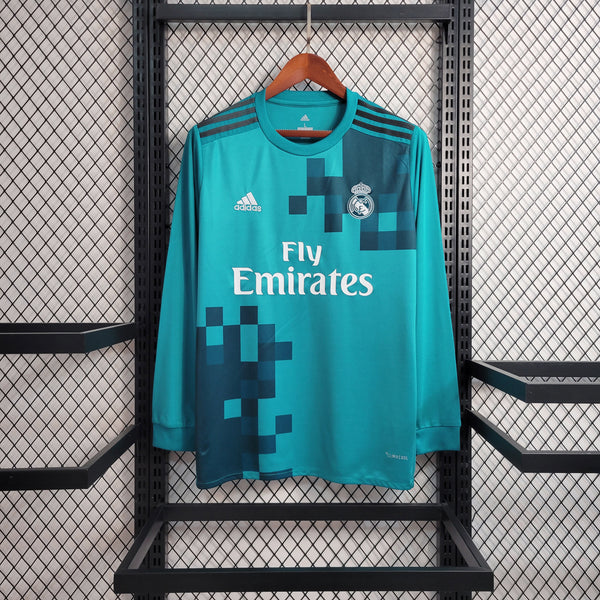 Camisa Retrô do Real Madrid 2017/2018 - Manga Longa