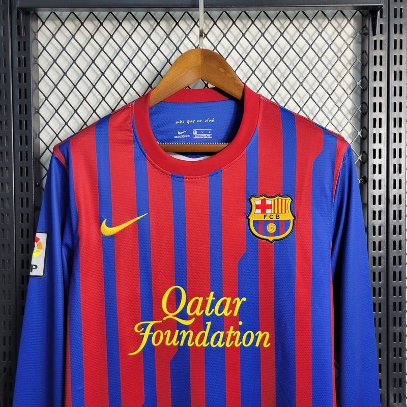 Camisa Retrô do Barcelona 2011/2012 - Manga Longa