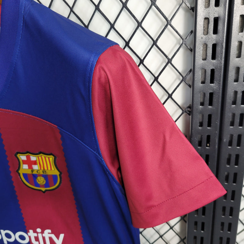 Camisa Feminina Oficial do Barcelona 23/24 - Baby Look