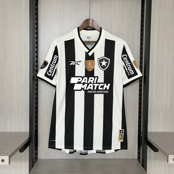 Camisa Oficial do Botafogo 24/25 Completa com Patrocínios - Campeão da Libertadores