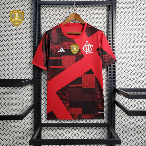 Camisa Oficial do CR Flamengo 23/24 Pré Jogo - Libertadores