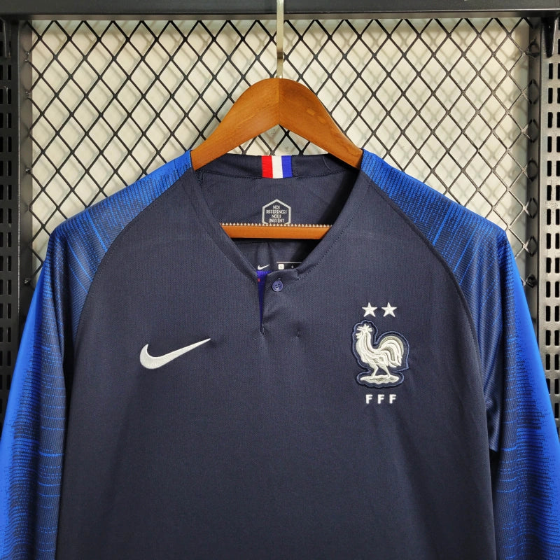 Camisa Retrô da França 2018 - Manga Longa