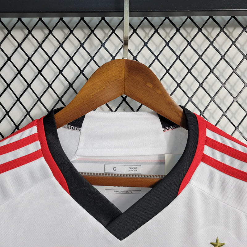 Camisa 2 Oficial do CR Flamengo 23/24 Versão Torcedor - Completa com Patrocínio