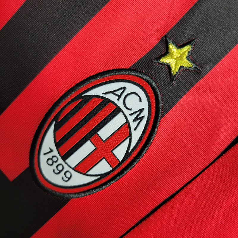 Camisa Retrô do Milan 2007/2008 - Manga Longa