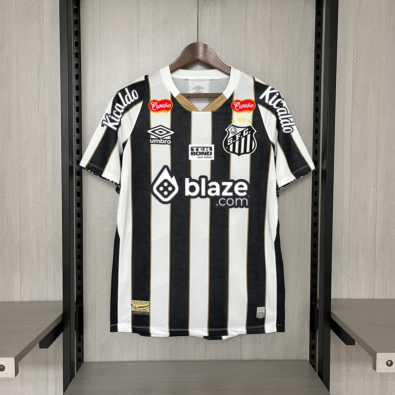 Camisa Oficial do Santos 24/25 Versão Torcedor - Completa com Patrócinios