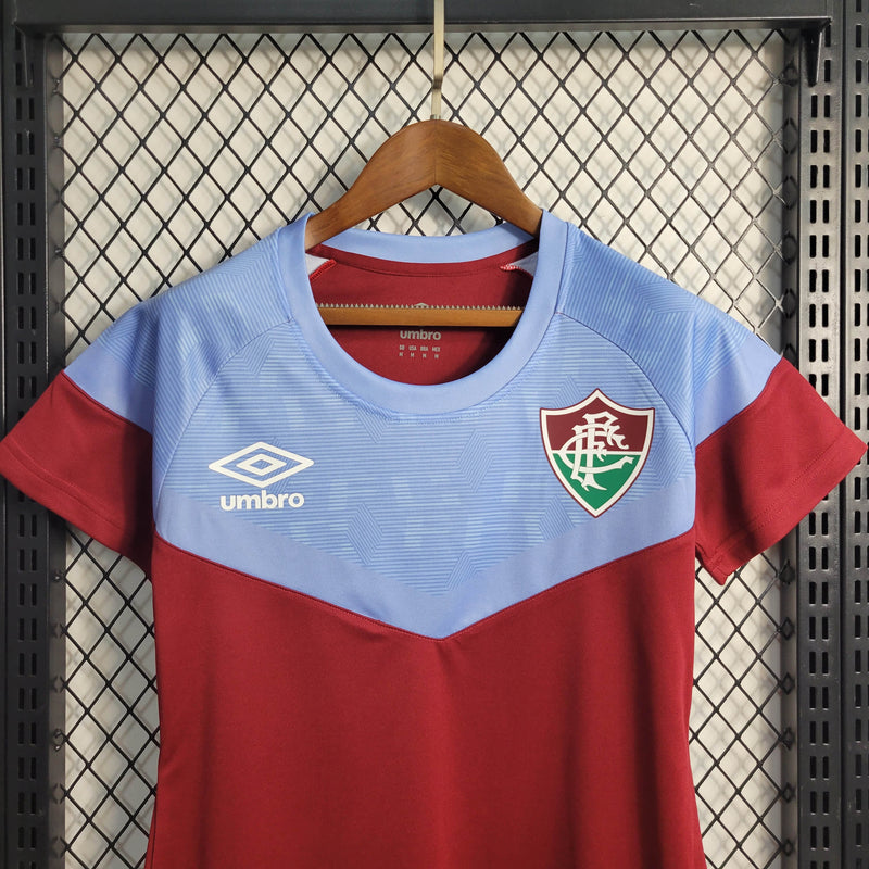 Camisa Feminina Oficial do Fluminense 23/24 Baby Look - Treino