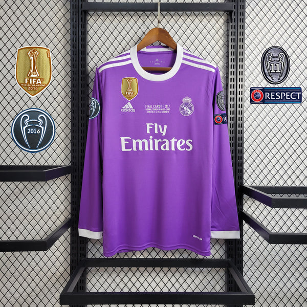 Camisa Retrô do Real Madrid 2016/2017 - Manga Longa