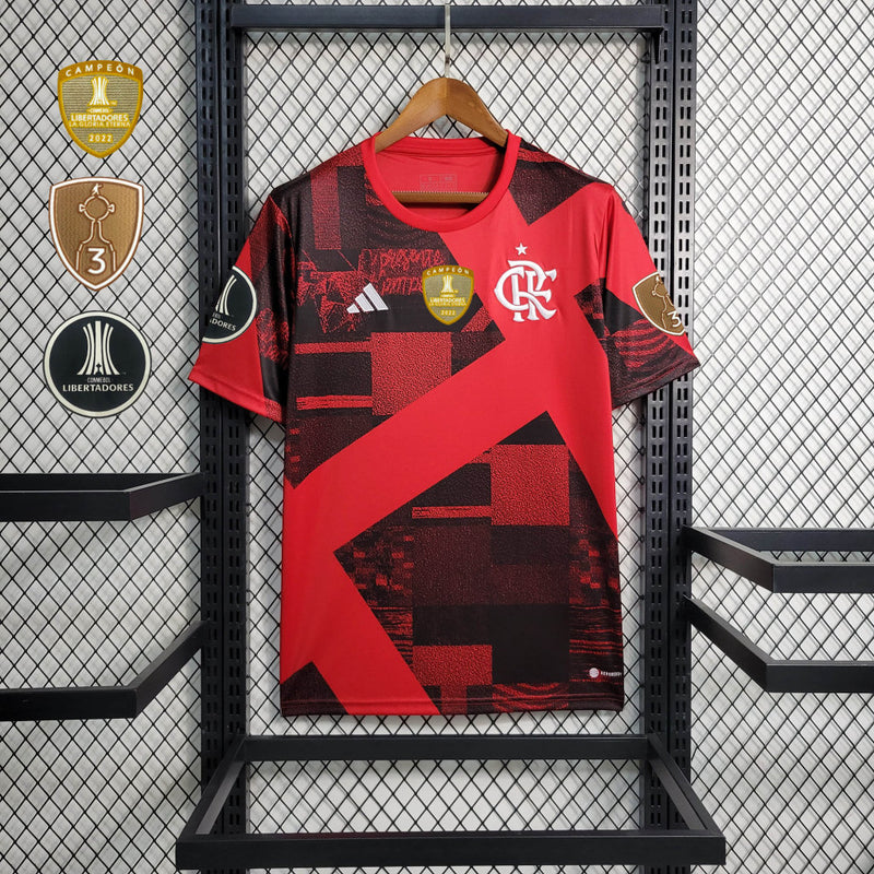 Camisa Oficial do CR Flamengo 23/24 Pré Jogo - Libertadores