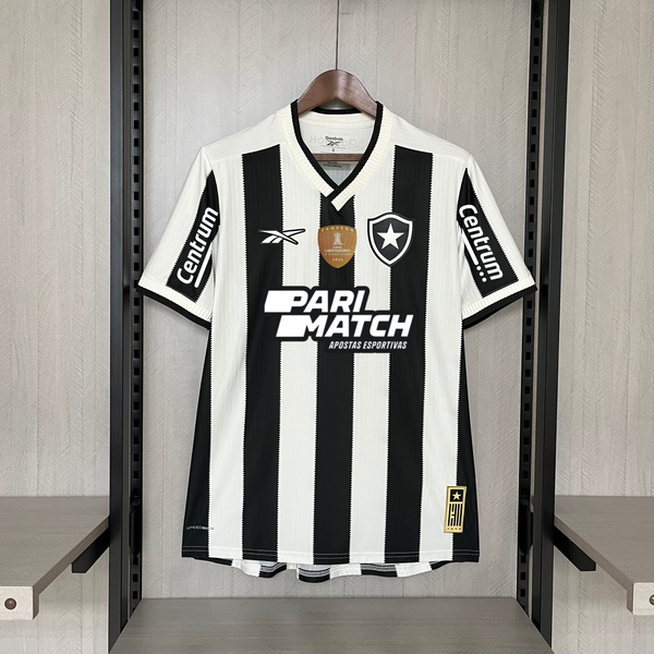 Camisa Oficial do Botafogo 24/25 Completa com Patrocínios - Campeão da Libertadores