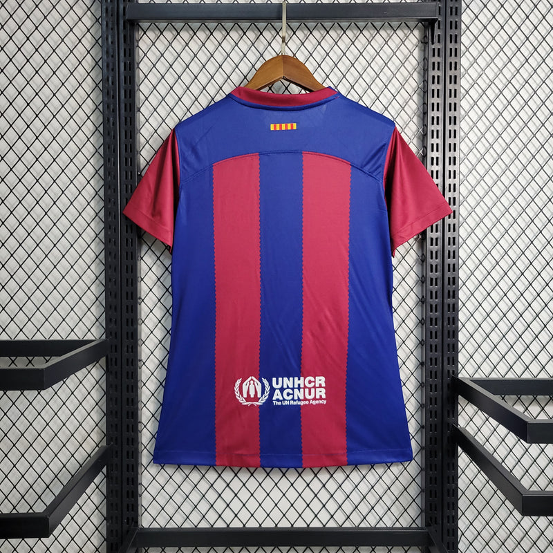 Camisa Feminina Oficial do Barcelona 23/24 - Baby Look