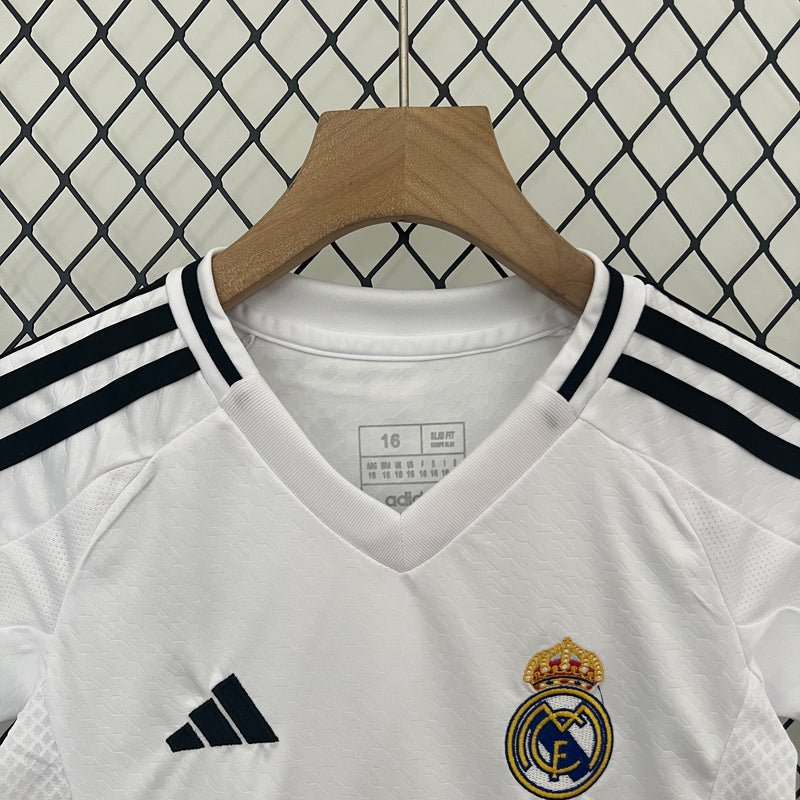 Conjunto Infantil Oficial do Real Madrid 24/25 - Campeão da Champions League