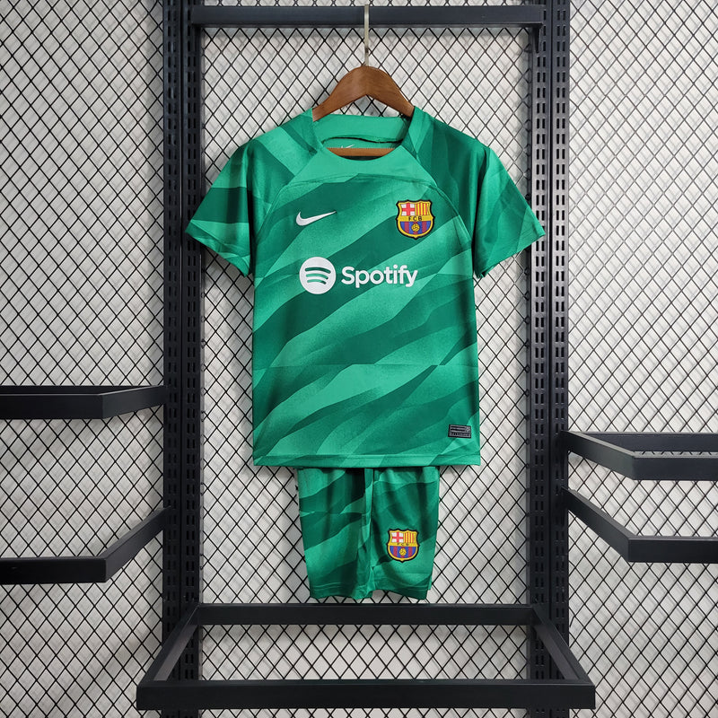 Conjunto Infantil Oficial do Barcelona 23/24 Goleiro - Kids