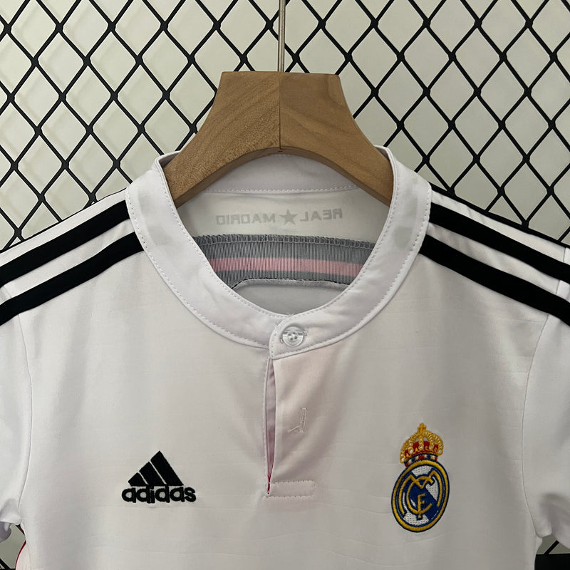 Conjunto Retrô Infantil Oficial do Real Madrid 2014/2015 - Kids