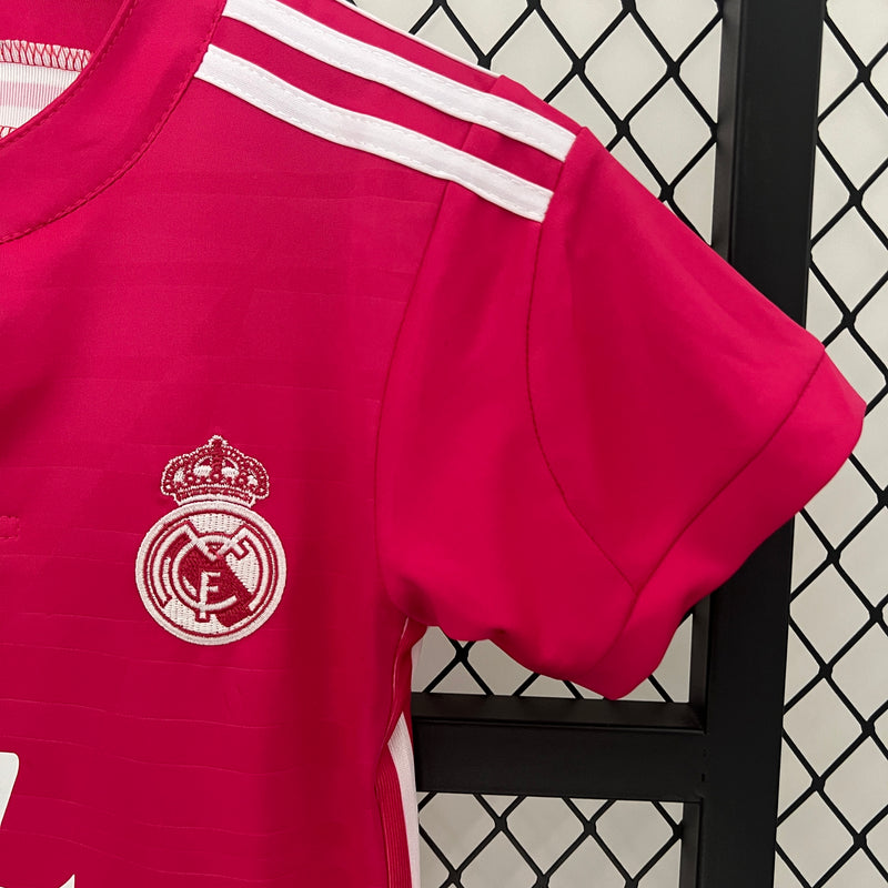 Conjunto Retrô Infantil Oficial do Real Madrid 2014/2015 - Kids