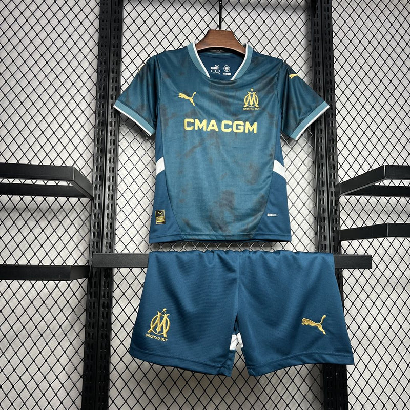 Conjunto Infantil Oficial do Olympique de Marseille 24/25 - Kids