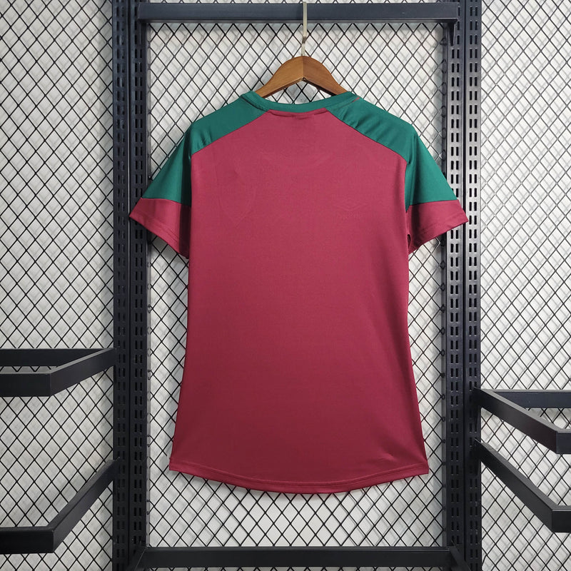 Camisa Feminina Oficial do Fluminense 23/24 Baby Look - Treino