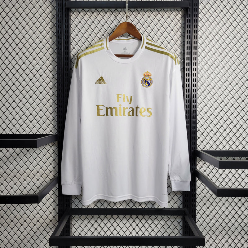 Camisa Retrô do Real Madrid 2019/2020 - Manga Longa