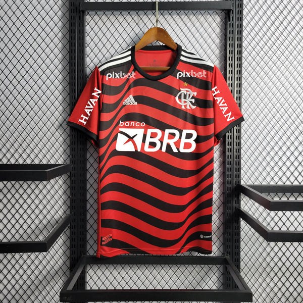 Camisa 3 Oficial do CR Flamengo 22/23 Versão Torcedor - Completa com Patrocínio