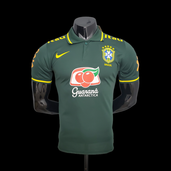 Camisa Oficial do Brasil 22/23 Pré Jogo - Completa com Patrocínios