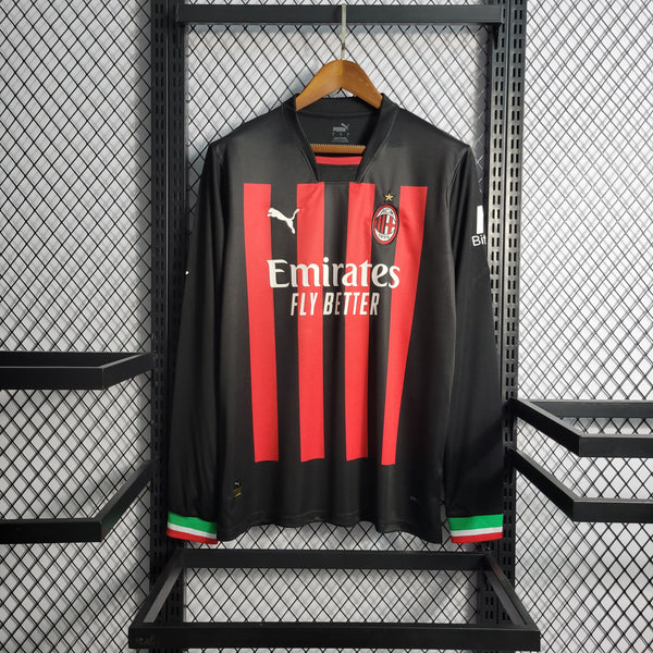 Camisa Oficial do Milan 22/23 - Manga Longa