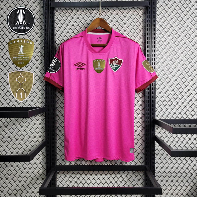 Camisa Oficial do Fluminense 23/24 Outubro Rosa - Libertadores