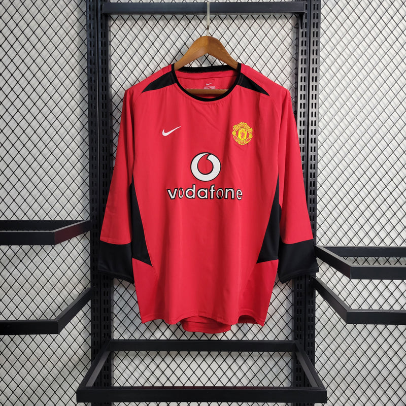 Camisa Retrô do Manchester United 2002/2004 - Manga Longa