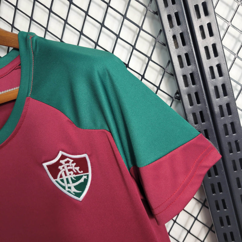 Camisa Feminina Oficial do Fluminense 23/24 Baby Look - Treino