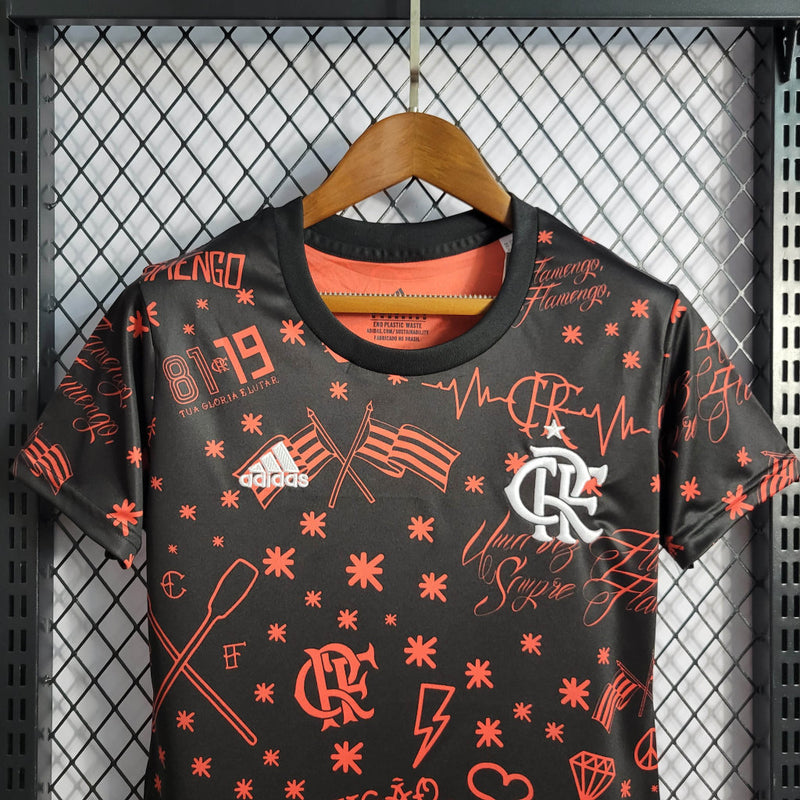 Camisa Feminina Oficial do CR Flamengo 22/23 Baby Look - Pré Jogo