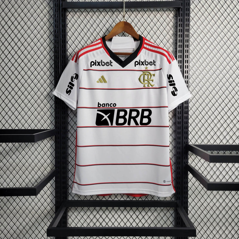 Camisa 2 Oficial do CR Flamengo 23/24 Versão Torcedor - Completa com Patrocínio