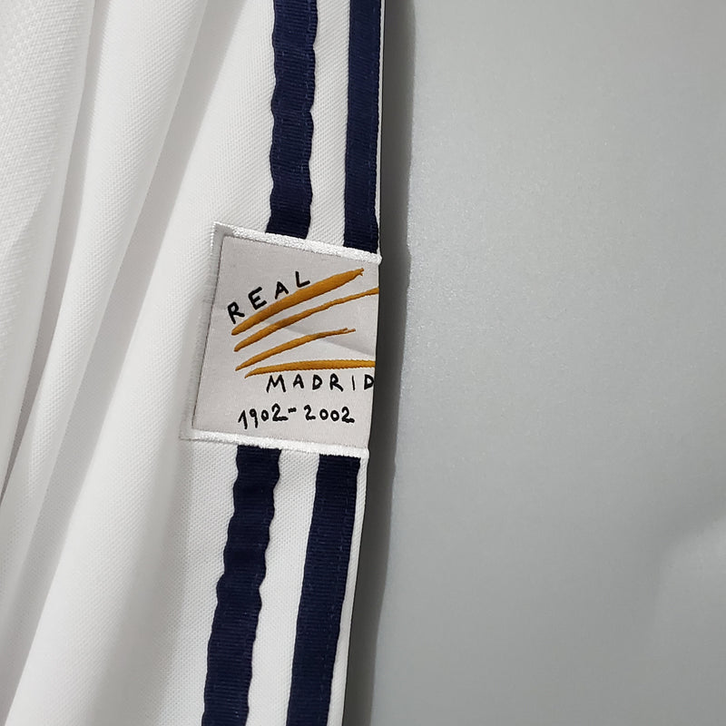 Camisa Retrô do Real Madrid 2002 - Manga Longa